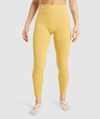 Leggins Gymshark Studio Mujer Amarillo | CO 2922MQZ